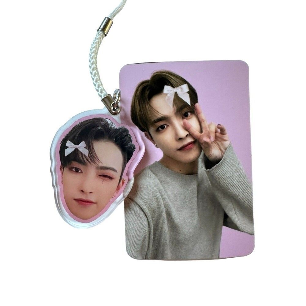Ateez HONGJOONG Keychain Phone Light Stick Face Charm kpop atiny kawaii merch